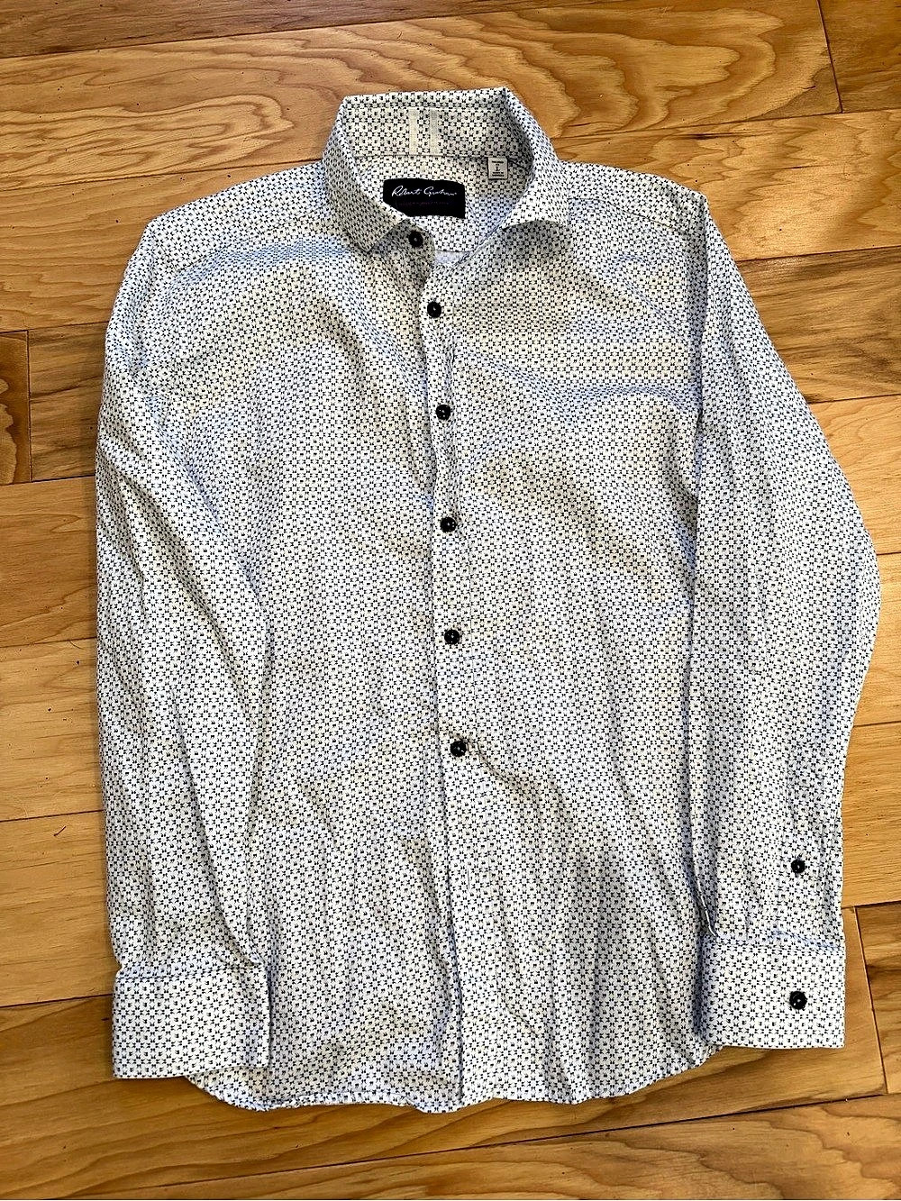 Robert Graham Floral Button Down Shirt Blue White Size Large